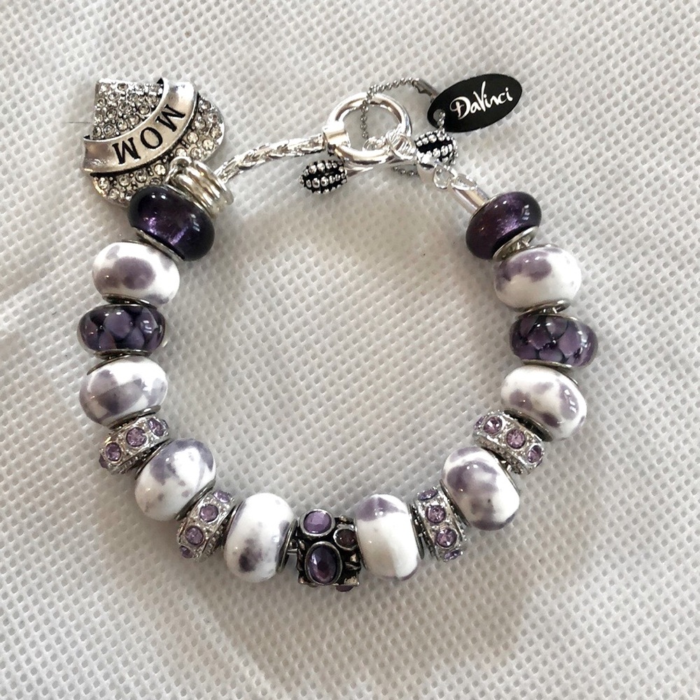 Handcrafted European Style Beaded Charm Bracelet